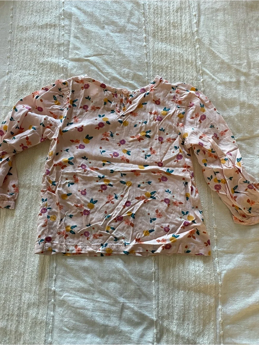 Carter's Brown Polka Dot Tie-Front Top and Art Class Pink Floral Top
